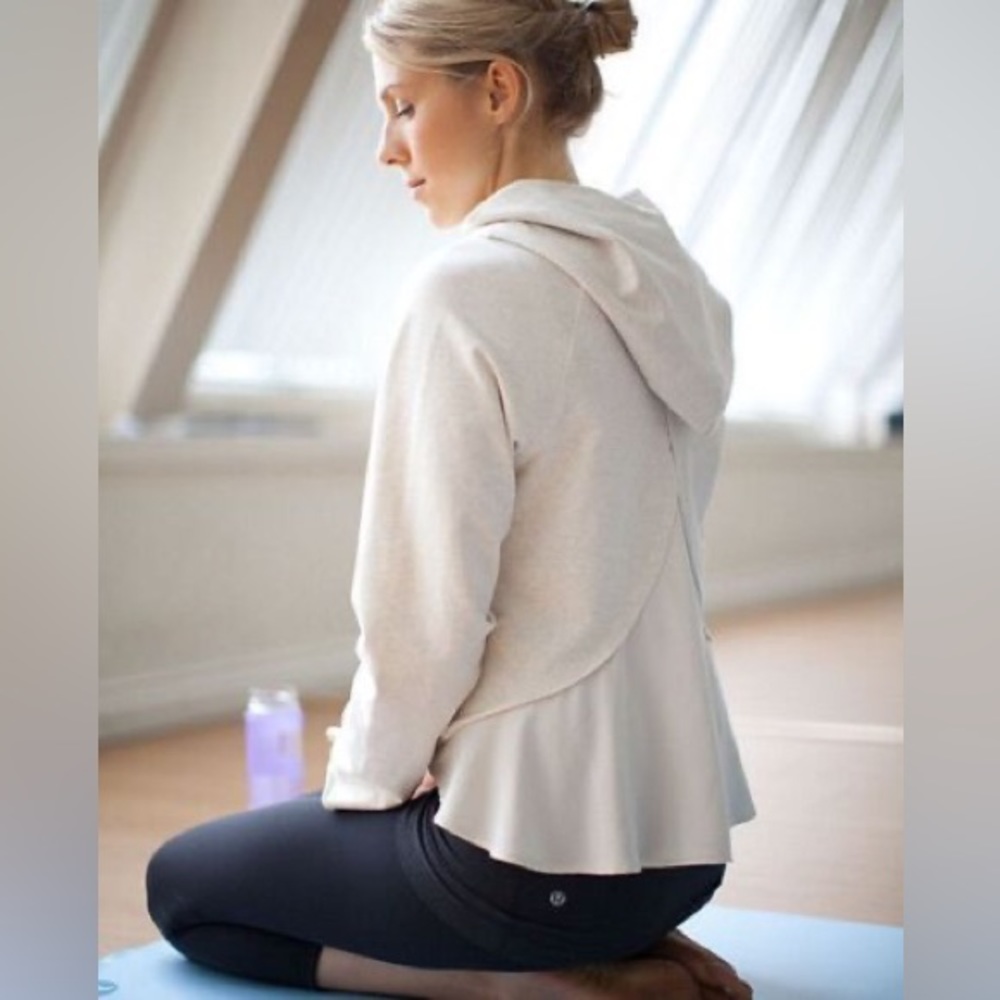 Lululemon Pull Me Over Polar Cream Hoodie